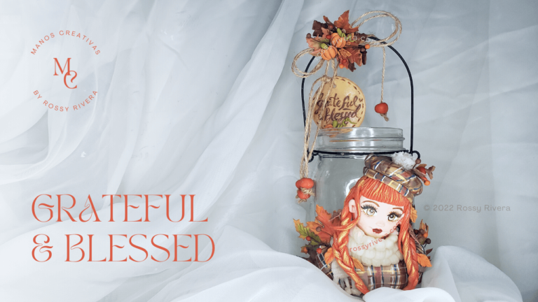 Making an Autumn Themed Thanksgiving Doll Figure Mason Jar in cold porcelain clay