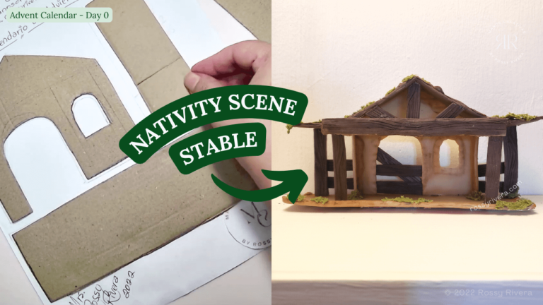 How to make a Stable or Barn for Nativity Scene in cold porcelain