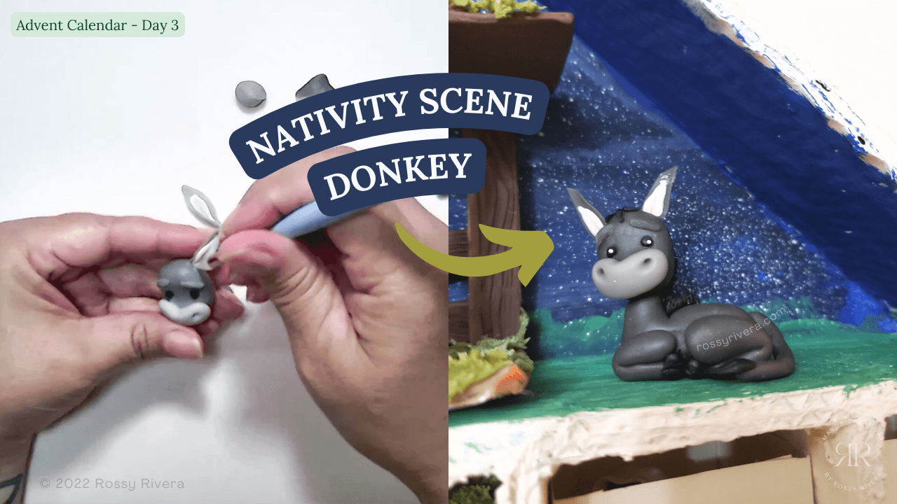 Day 4: How to make a cute Donkey in cold porcelain clay