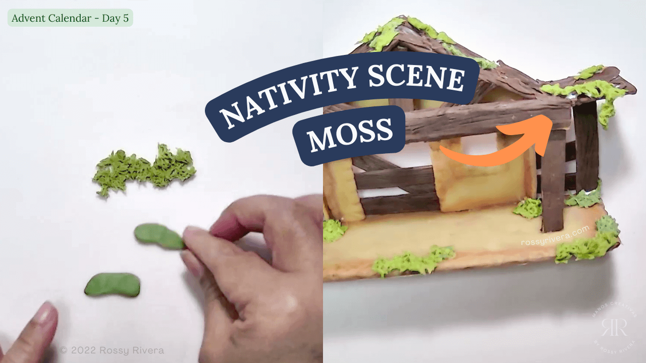 Day 5: How to make moss in cold porcelain clay