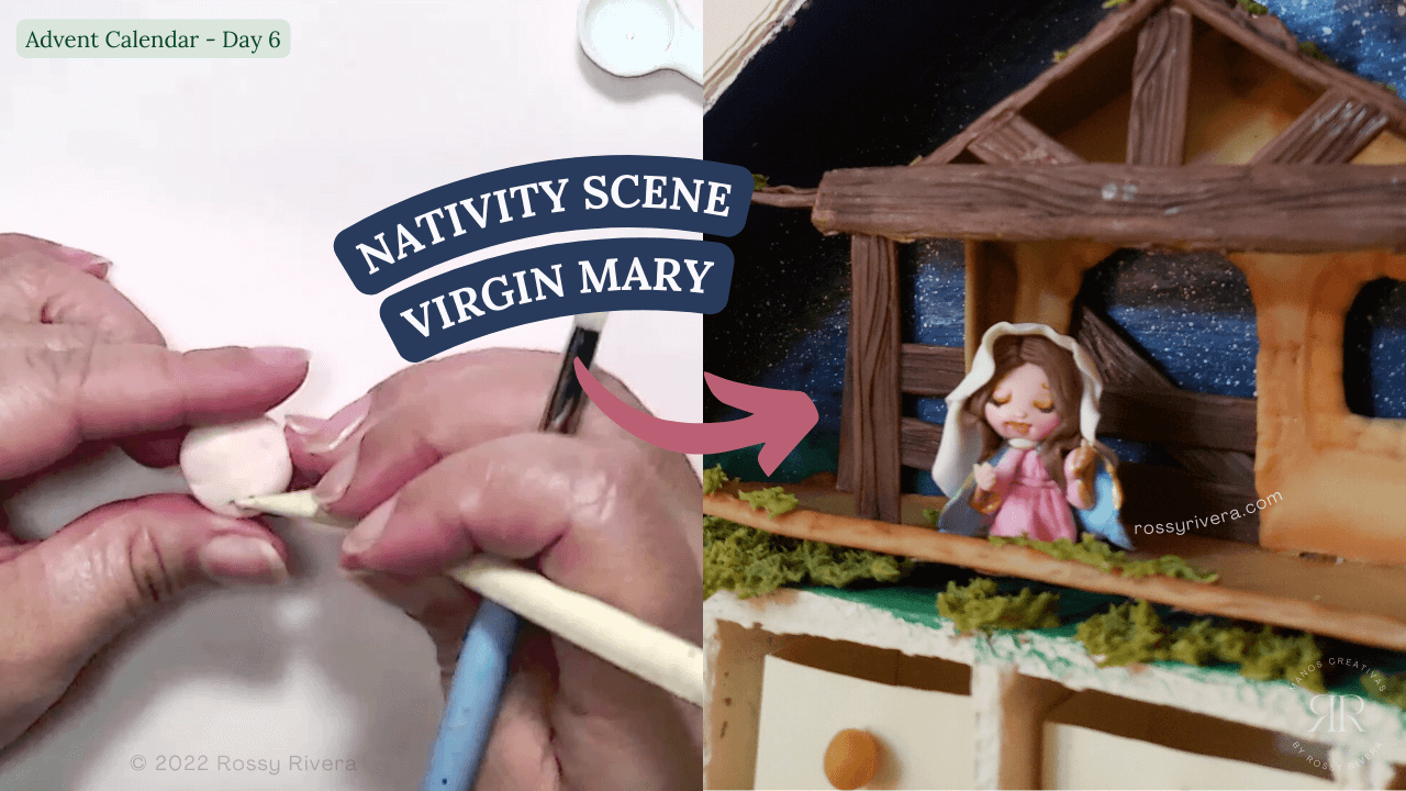 Day 6: How to make a Virgin Mary figurine in cold porcelain clay