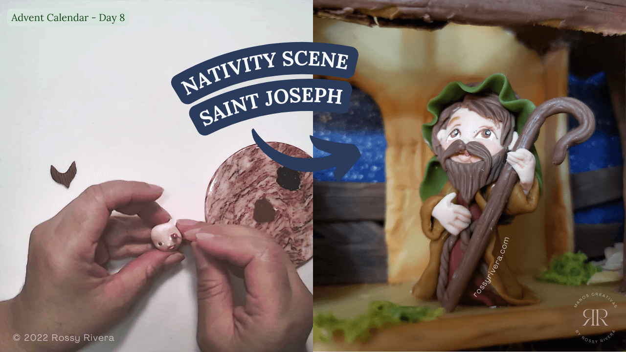 Day 8: How to make a Saint Joseph figurine in cold porcelain clay