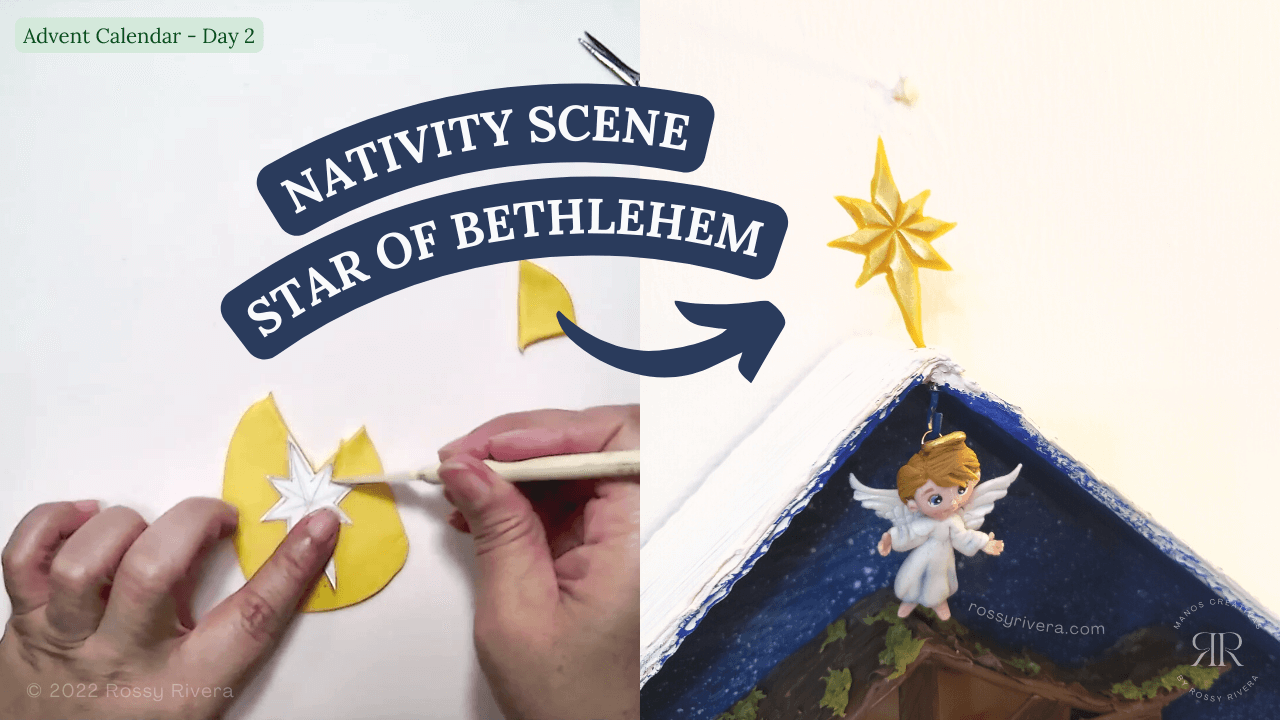 How to make the Star of Bethlehem in cold porcelain clay – Nativity Advent Calendar Day 2